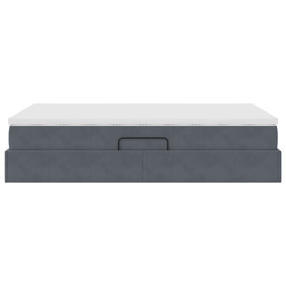 Letto con contenitore e materasso Grigio scuro 120 x 190 cm | homemem39