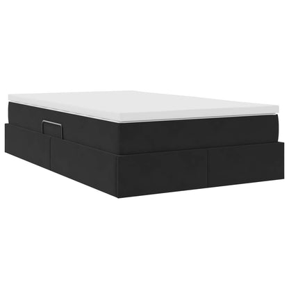 Letto con contenitore e materasso Nero 120 x 190 cm Velluto | homemem39