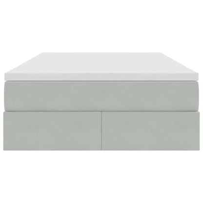Letto con contenitore e materasso Grigio chiaro 120 x 200 cm | homemem39
