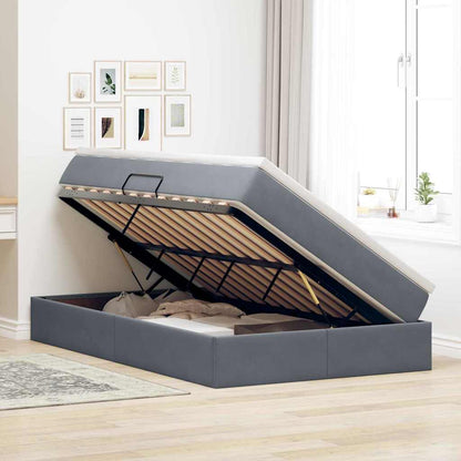 Letto con contenitore e materasso Grigio scuro 120 x 200 cm | homemem39