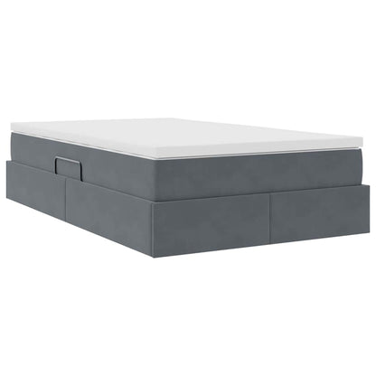 Letto con contenitore e materasso Grigio scuro 120 x 200 cm | homemem39