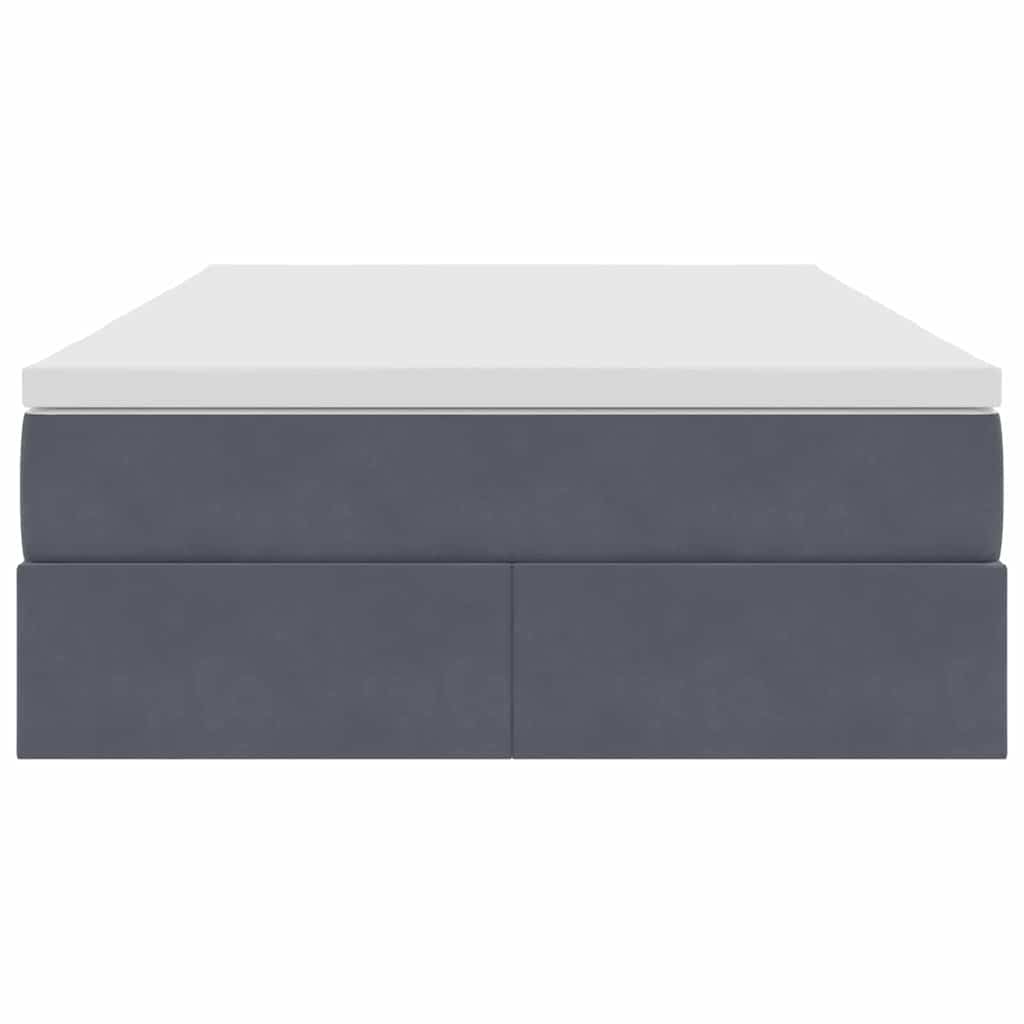 Letto con contenitore e materasso Grigio scuro 120 x 200 cm | homemem39