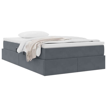 Letto con contenitore e materasso Grigio scuro 120 x 200 cm | homemem39