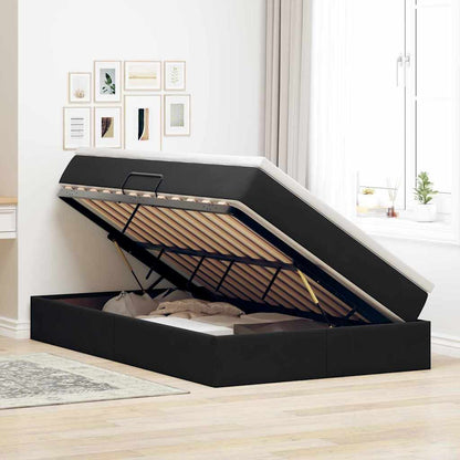 Letto con contenitore e materasso Nero 120 x 200 cm Velluto | homemem39