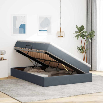 Letto con contenitore e materasso Grigio scuro 140 x 190 cm | homemem39