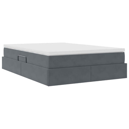 Letto con contenitore e materasso Grigio scuro 140 x 190 cm | homemem39