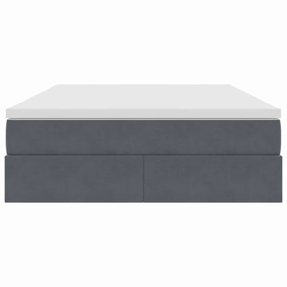 Letto con contenitore e materasso Grigio scuro 140 x 190 cm | homemem39