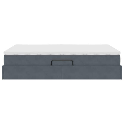 Letto con contenitore e materasso Grigio scuro 140 x 190 cm | homemem39