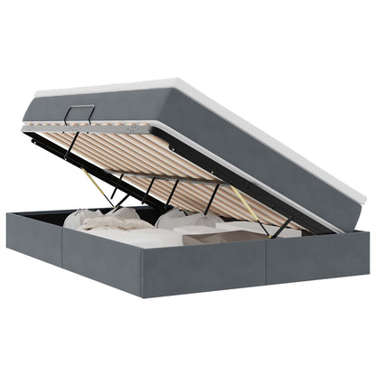 Letto con contenitore e materasso Grigio scuro 140 x 200 cm | homemem39