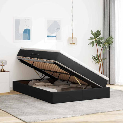 Letto con contenitore e materasso Nero 140 x 200 cm Velluto | homemem39