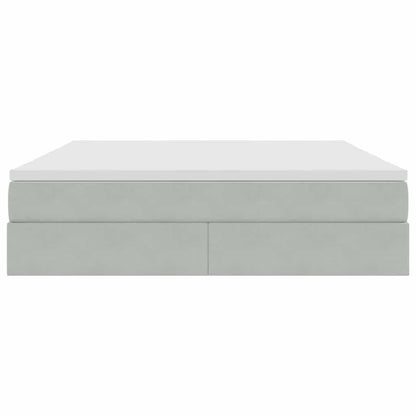 Letto con contenitore e materasso Grigio chiaro 160 x 200 cm | homemem39