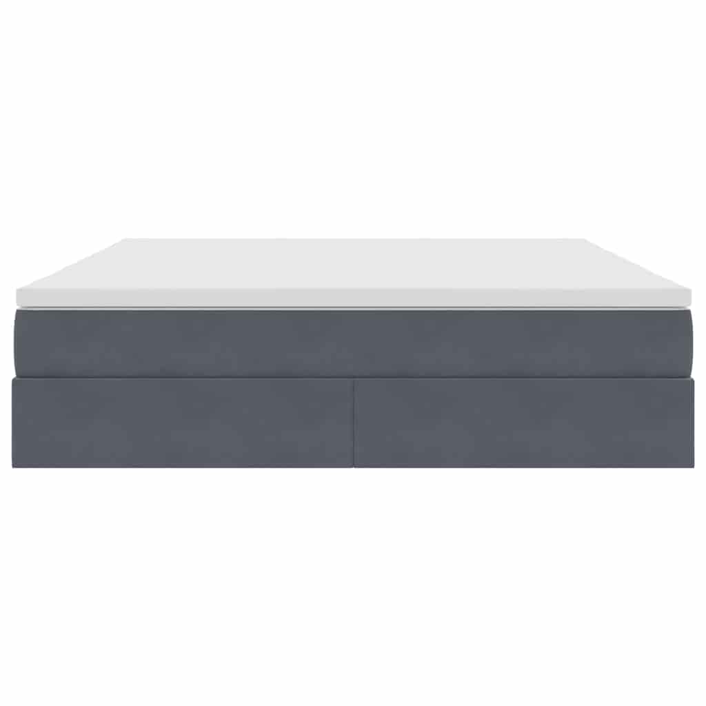 Letto con contenitore e materasso Grigio scuro 160 x 200 cm | homemem39