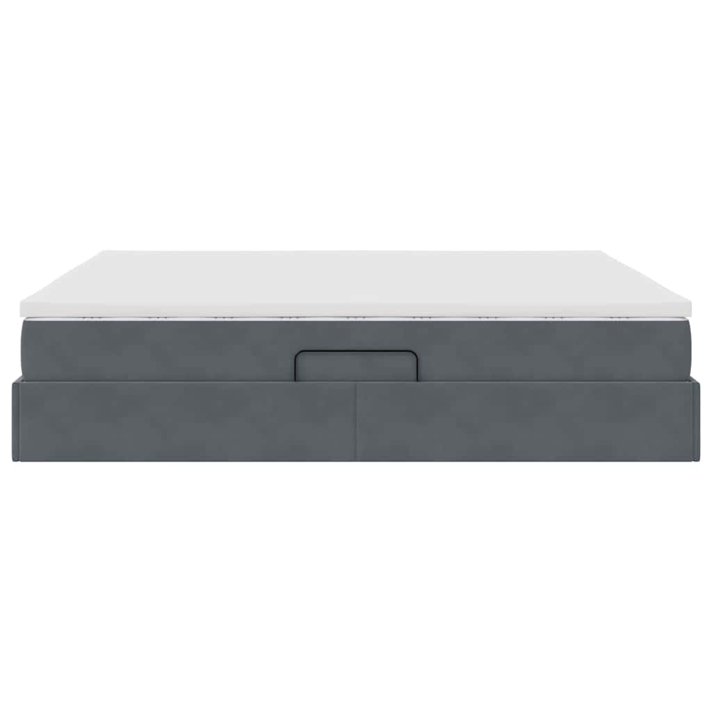Letto con contenitore e materasso Grigio scuro 160 x 200 cm | homemem39