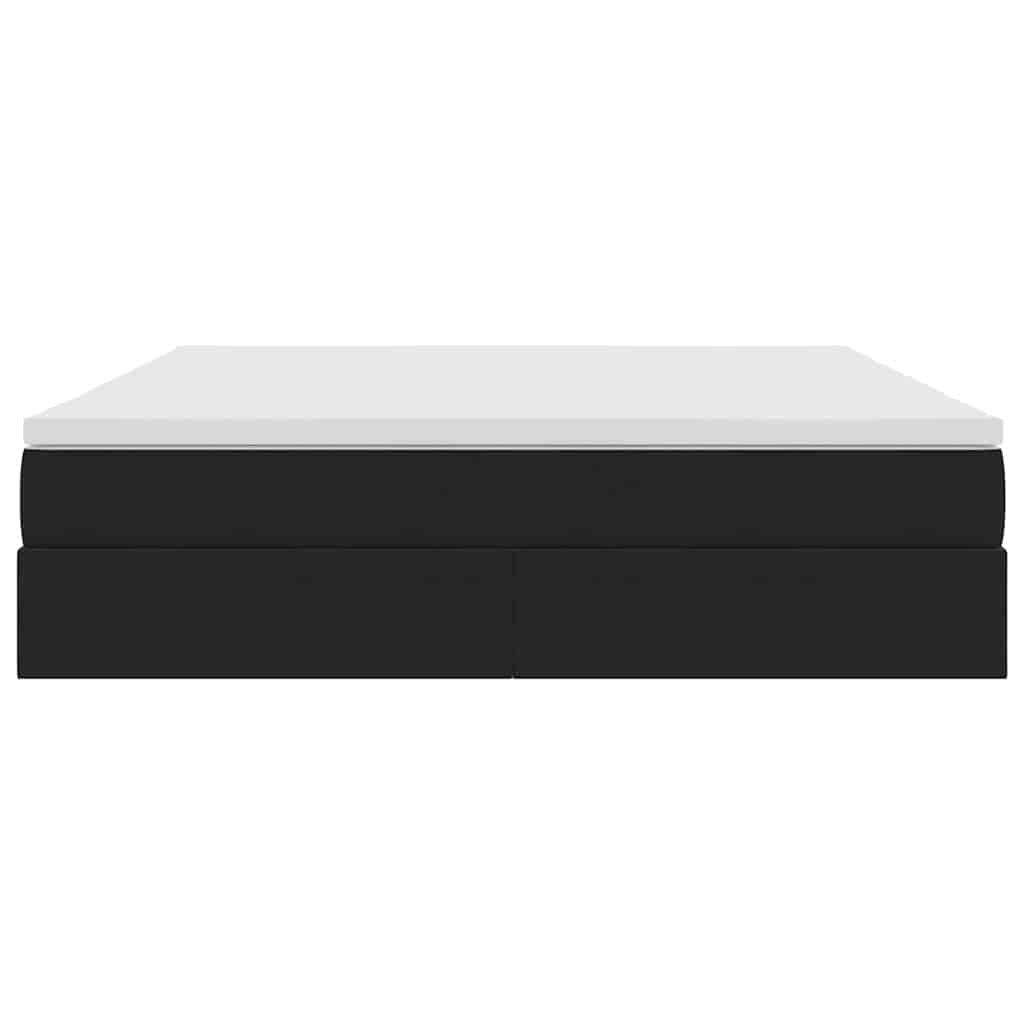 Letto con contenitore e materasso Nero 160 x 200 cm Velluto | homemem39