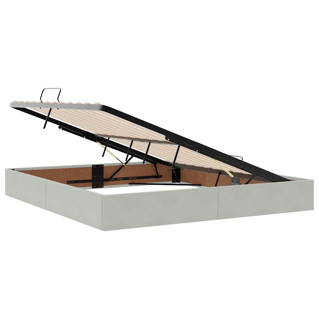 Letto con contenitore e materasso Grigio chiaro 180 x 200 cm | homemem39