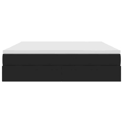 Letto con contenitore e materasso Nero 180 x 200 cm Velluto | homemem39