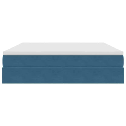 Letto con contenitore e materasso Blu Scuro 180 x 200 cm | homemem39