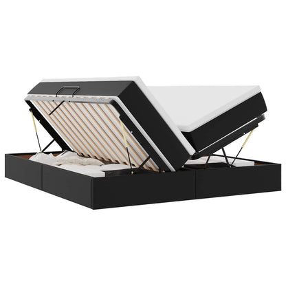 Letto con contenitore e materasso Nero 180 x 200 cm | homemem39