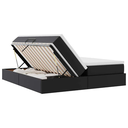 Letto con contenitore e materasso Nero 180 x 200 cm | homemem39