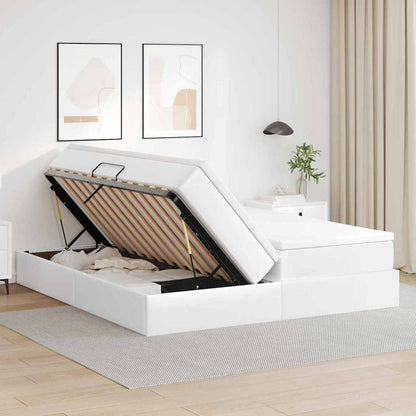 Letto con contenitore e materasso Bianco 180 x 200 cm | homemem39