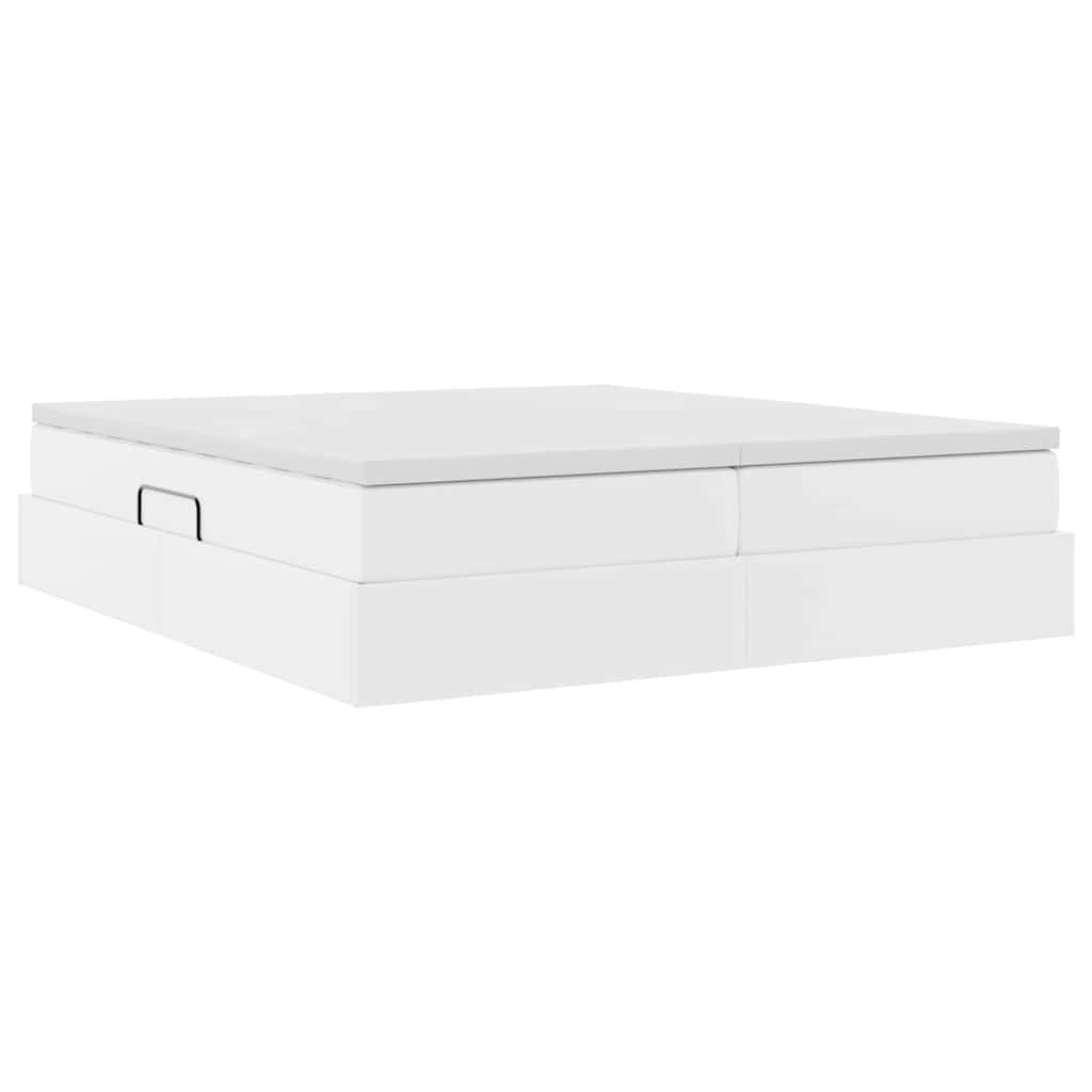 Letto con contenitore e materasso Bianco 180 x 200 cm | homemem39