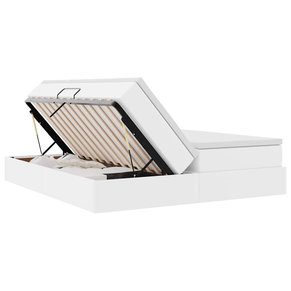 Letto con contenitore e materasso Bianco 180 x 200 cm | homemem39