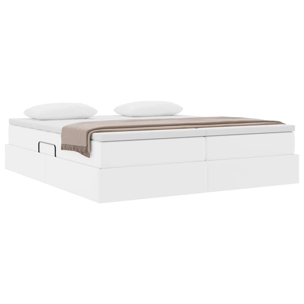 Letto con contenitore e materasso Bianco 180 x 200 cm | homemem39