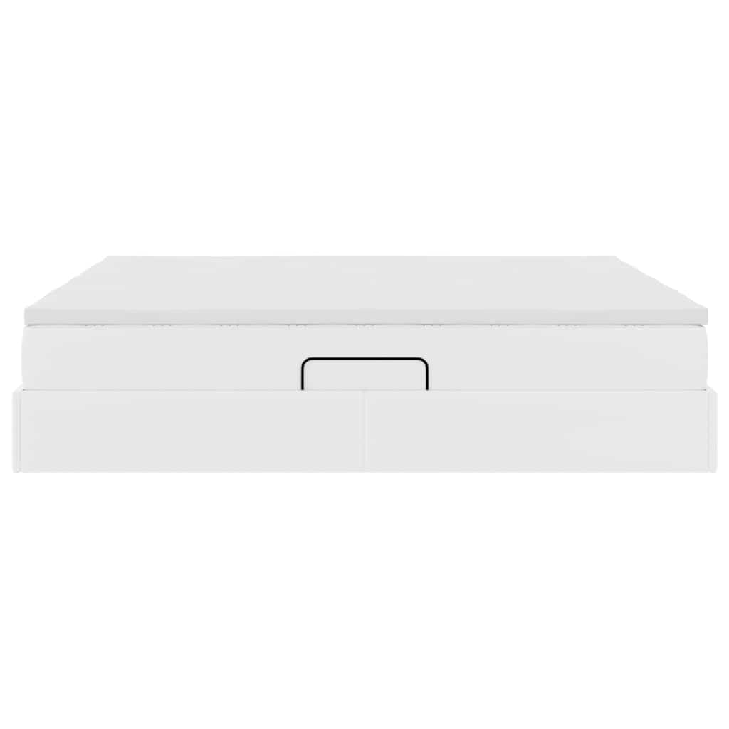 Letto con contenitore e materasso Bianco 180 x 200 cm | homemem39