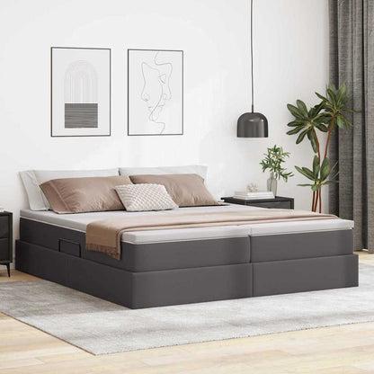 Letto con contenitore e materasso Grigio 180 x 200 cm | homemem39
