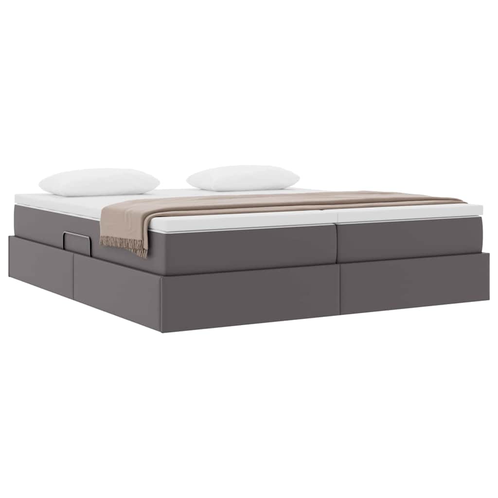 Letto con contenitore e materasso Grigio 180 x 200 cm | homemem39