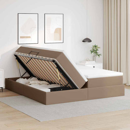 Letto con contenitore e materasso Cappuccino 180 x 200 cm | homemem39