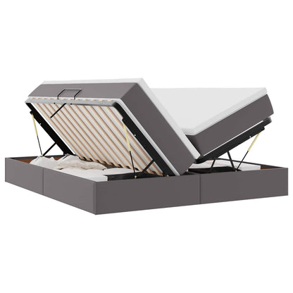 Letto con contenitore e materasso Grigio 200 x 200 cm | homemem39