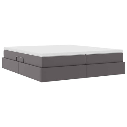 Letto con contenitore e materasso Grigio 200 x 200 cm | homemem39
