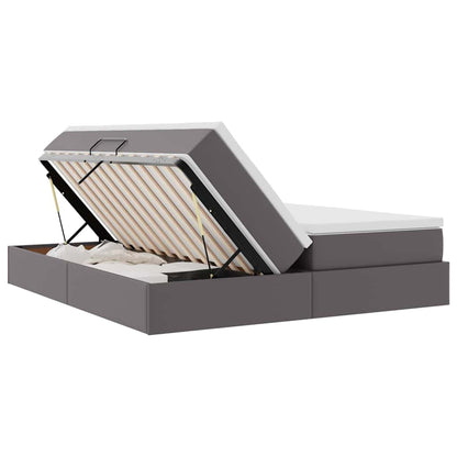 Letto con contenitore e materasso Grigio 200 x 200 cm | homemem39
