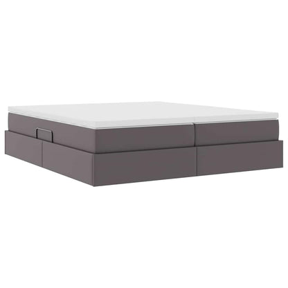 Letto con contenitore e materasso Grigio 200 x 200 cm | homemem39