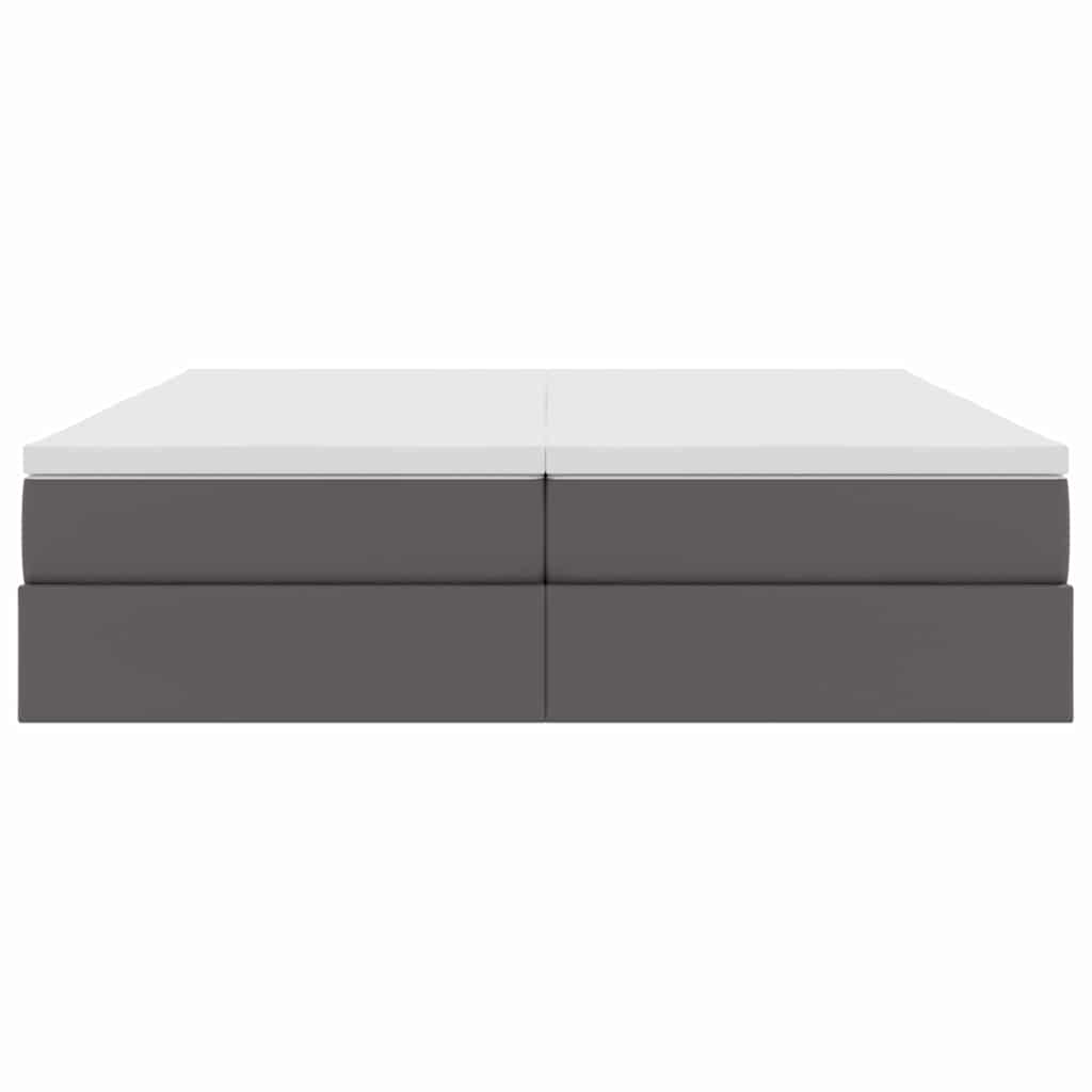 Letto con contenitore e materasso Grigio 200 x 200 cm | homemem39