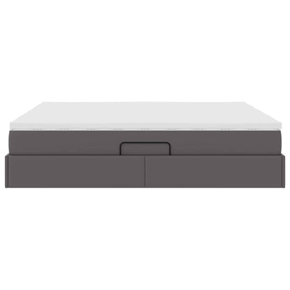 Letto con contenitore e materasso Grigio 200 x 200 cm | homemem39