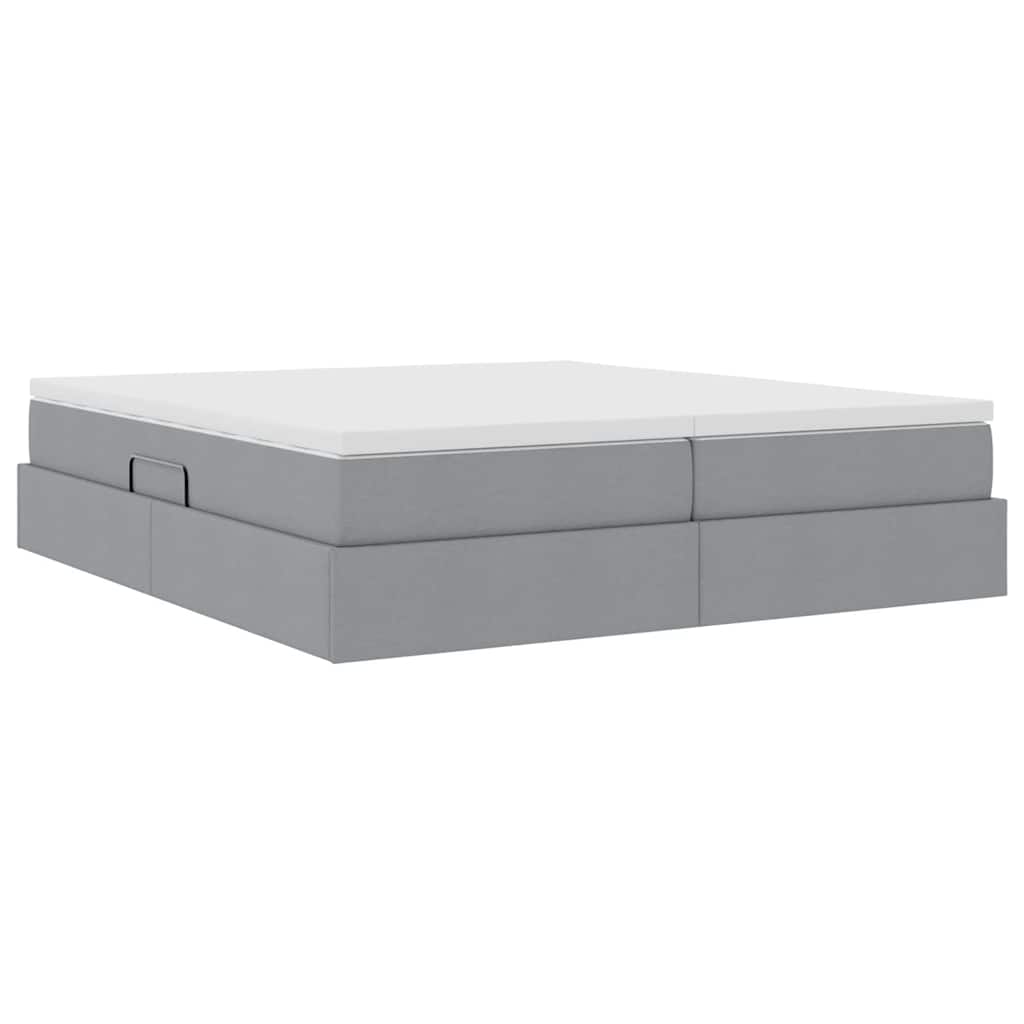 Letto con contenitore e materasso Grigio chiaro 180 x 200 cm | homemem39