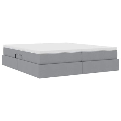 Letto con contenitore e materasso Grigio chiaro 180 x 200 cm | homemem39