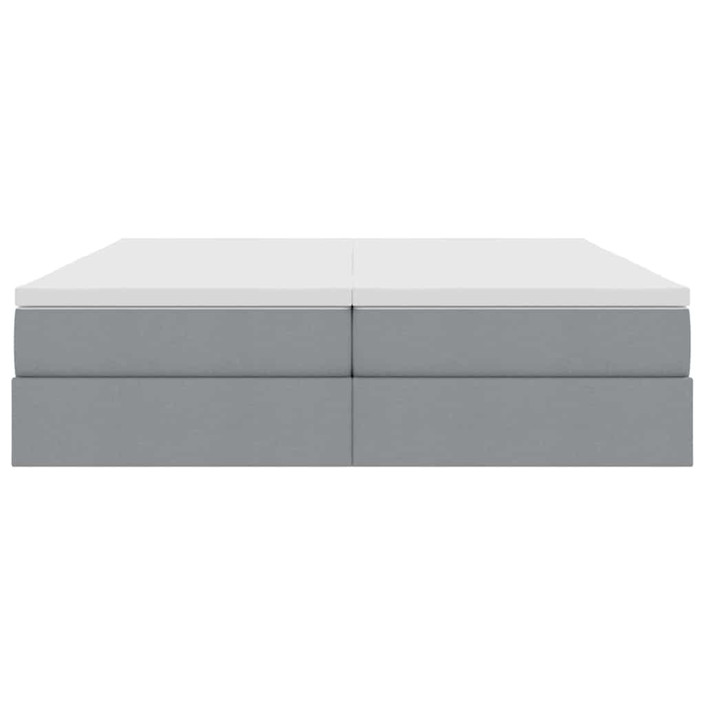 Letto con contenitore e materasso Grigio chiaro 180 x 200 cm | homemem39