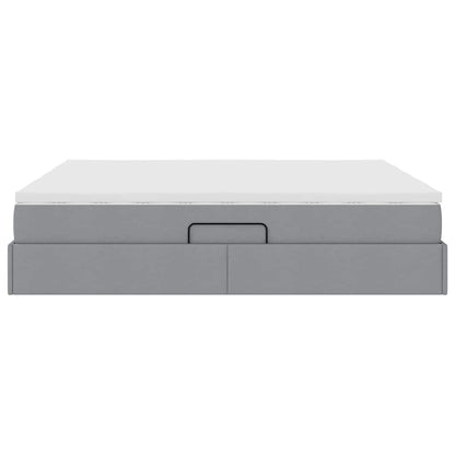 Letto con contenitore e materasso Grigio chiaro 180 x 200 cm | homemem39