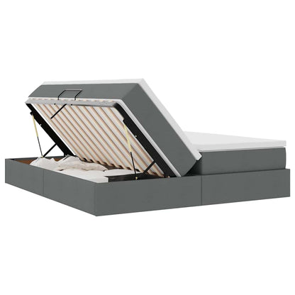 Letto con contenitore e materasso Grigio scuro 180 x 200 cm | homemem39