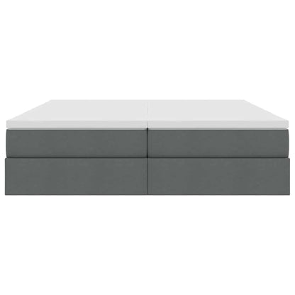 Letto con contenitore e materasso Grigio scuro 180 x 200 cm | homemem39