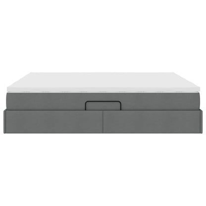 Letto con contenitore e materasso Grigio scuro 180 x 200 cm | homemem39