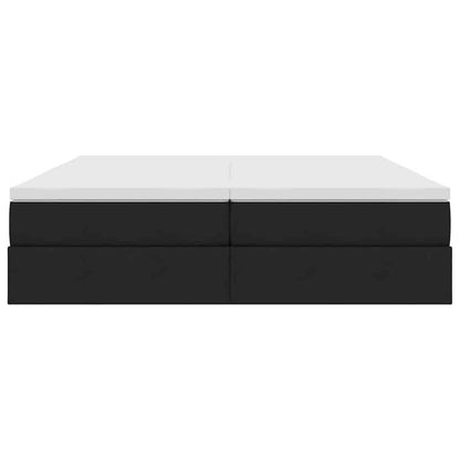 Letto con contenitore e materasso Nero 180 x 200 cm Poliestere | homemem39