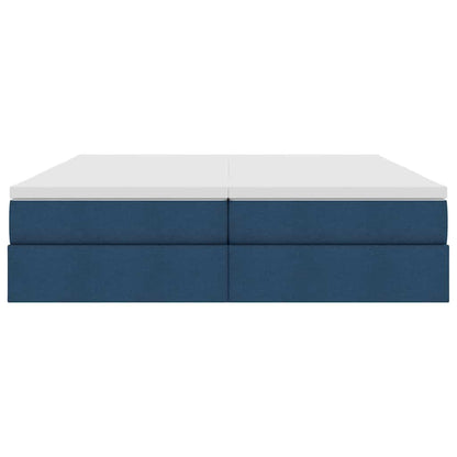 Letto con contenitore e materasso Blu 180 x 200 cm Poliestere | homemem39