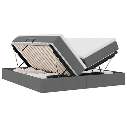 Letto con contenitore e materasso Grigio scuro 200 x 200 cm | homemem39