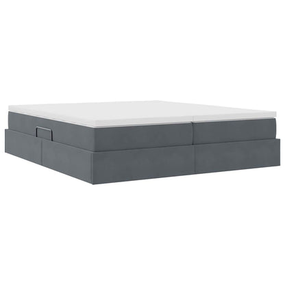 Letto con contenitore e materasso Grigio scuro 180 x 200 cm | homemem39