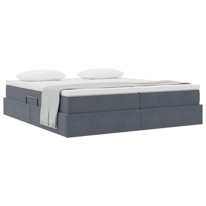 Letto con contenitore e materasso Grigio scuro 180 x 200 cm | homemem39