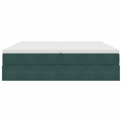 Letto con contenitore e materasso Verde Scuro 180 x 200 cm | homemem39